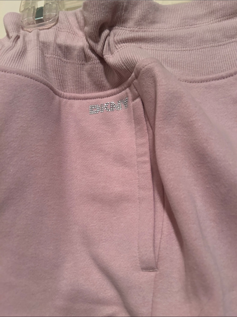 DKNY Light Pink women’s Jogger Sweatpants with Crystal Logo